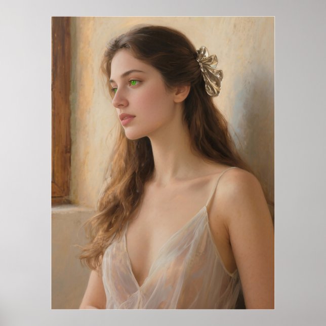 Poster Enchanting Green Gaze (Devant)