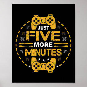 Poster Encore cinq minutes Gaming Words