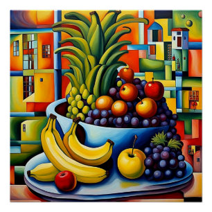 Poster Encore la vie avec des fruits 7