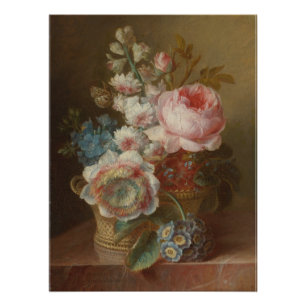 Poster Encore la vie avec les fleurs - Cornelis van Spaen