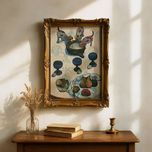 Poster Encore la vie avec trois chiots   Paul Gauguin