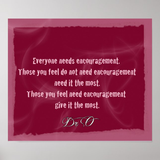 Poster Encouragement (Devant)