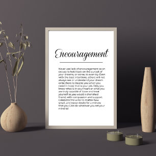 Poster ENCOURAGEMENT À L'OEUVRE D'Art Mural Inspirationne
