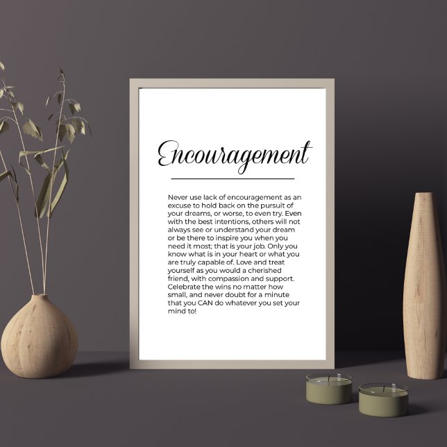 Poster ENCOURAGEMENT À L'OEUVRE D'Art Mural Inspirationne (Créateur téléchargé)
