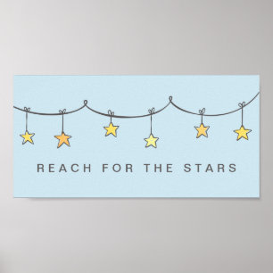 Poster Encouragement Atteignez les Étoiles