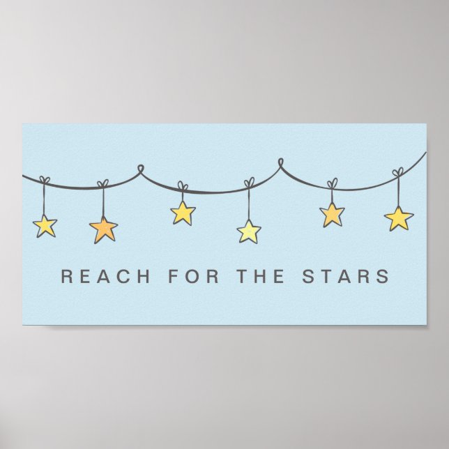 Poster Encouragement Atteignez Les Étoiles (Devant)