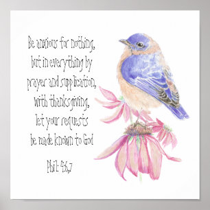 Poster Encouragement, Écriture Bluebird joyeux,