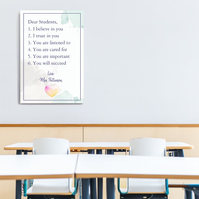 Poster Encouragement Enseignants Salle de classe (Encouragement Teachers Classroom Poster)