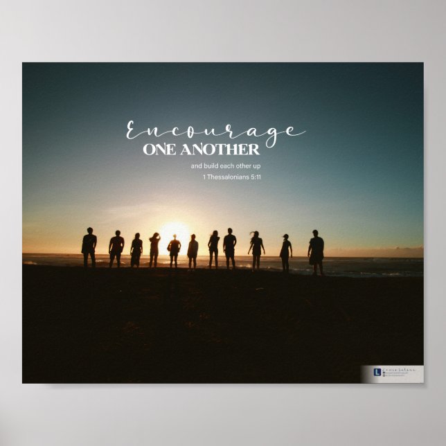 Poster Encourager mutuellement (1 Thessaloniciens 5:11) (Devant)