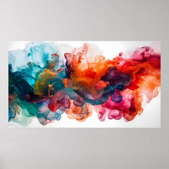 Poster encre d'alcool colorée (Devant)