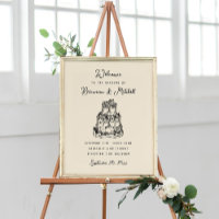 Encre de stylo Whimsical main tiré Mariage de gâte