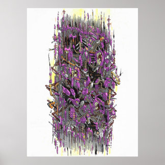 Poster encre de tempête Techno