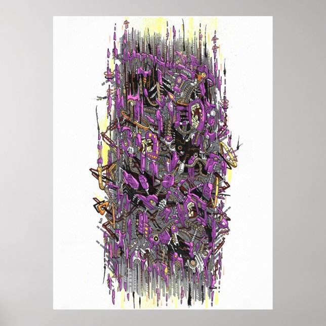 Poster encre de tempête Techno (Devant)