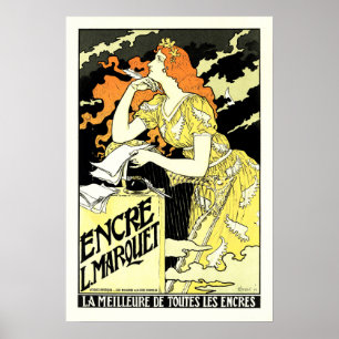 Poster ENCRE L MARQUET Eugene Grasset Art nouveau Vintage