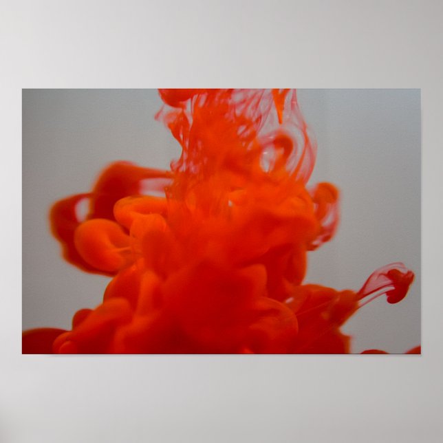 Poster Encre liquide dans l'eau (Devant)