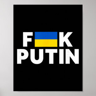 Poster Enculé Poutine, je suis avec l'Ukraine