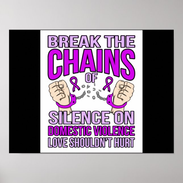 Poster End Silence On Domestic Violence Support Awareness (Devant)