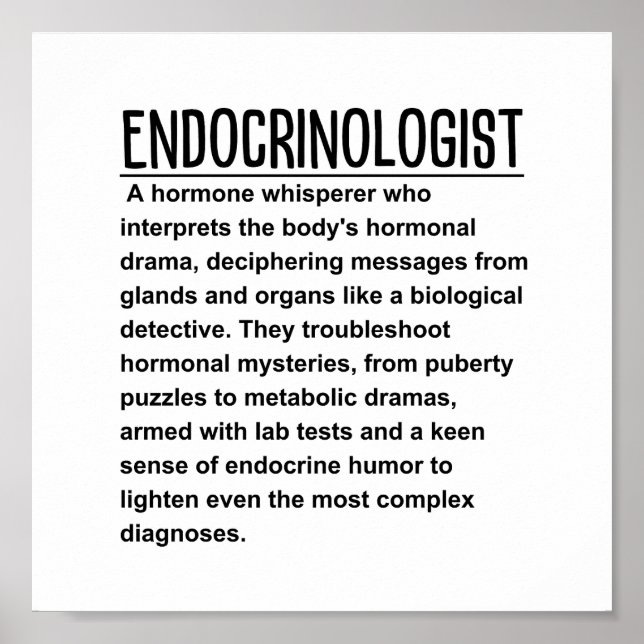 Poster Endocrinologue (Devant)