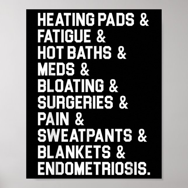 Poster Endometriose Sensibilisation Cadeau Chauffage Plaq (Devant)