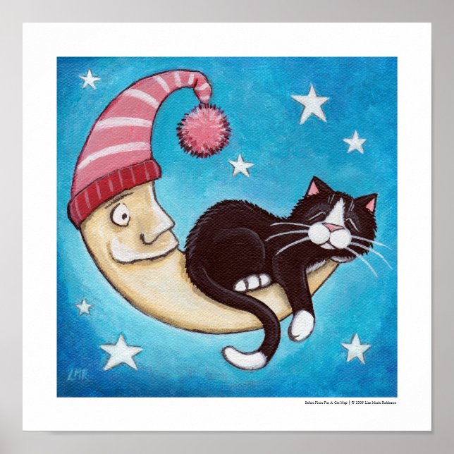 Poster Endroit le plus sûr pour une sieste de chat (Devant)