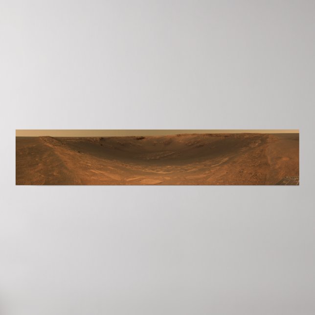 Poster Endurance du cratère d'impact à la surface de Mars (Devant)