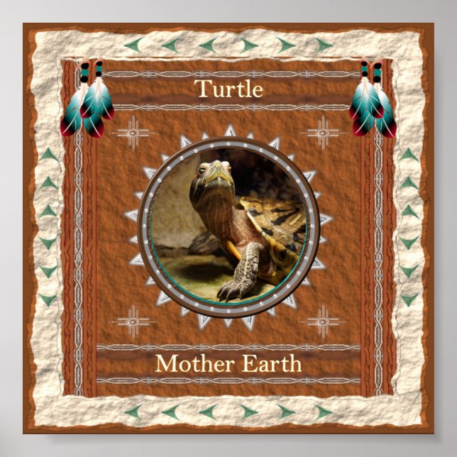 Poster Énergie de la Terre Mère Tortue (Devant)