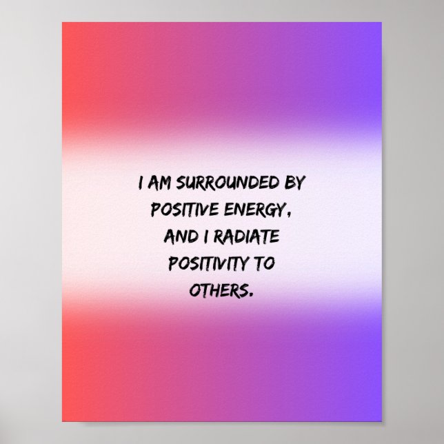 Poster énergie positive - Devis motivationnel (Devant)