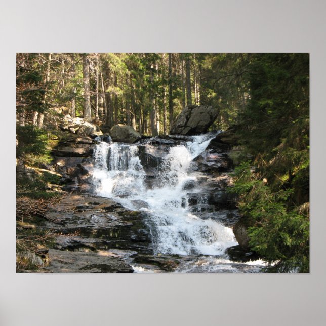 Poster Energiebild Wasserfall (Devant)