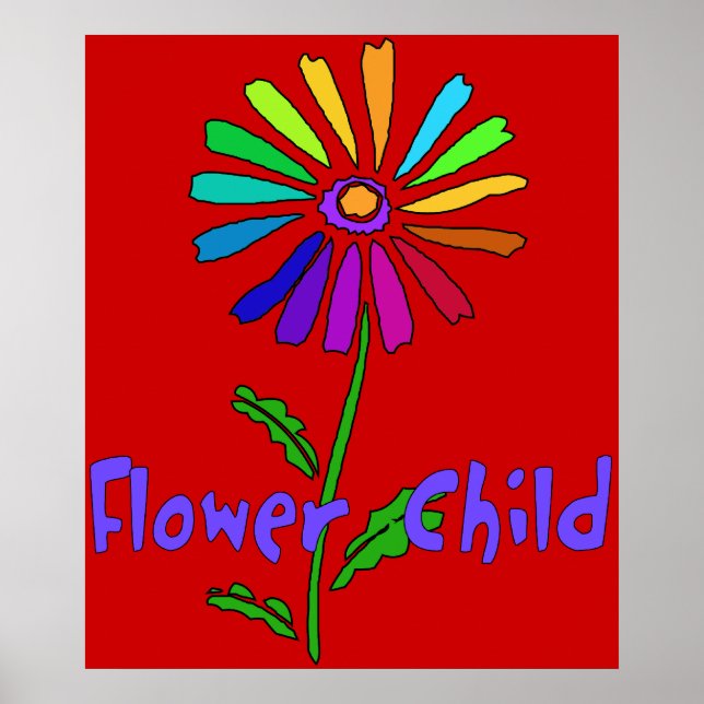 Poster Enfant à fleurs (Devant)
