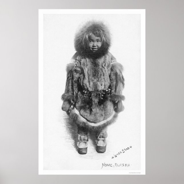 Poster Enfant À Fur Nome Alaska 1920 (Devant)