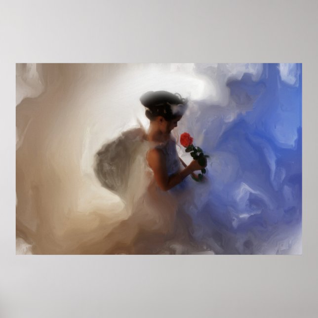Poster Enfant Amoureux Gardien Ange Peinture CANVAS (Devant)
