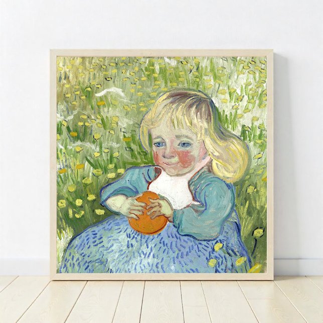 Poster Enfant avec orange par Vincent Van Gogh (Créateur téléchargé)