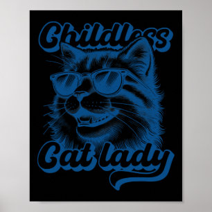 Poster Enfant Chat Lady Funny Amoureux des chats