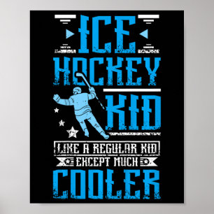 Poster Enfant cool de hockey sur glace