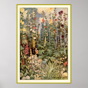 Poster Enfant dans un jardin