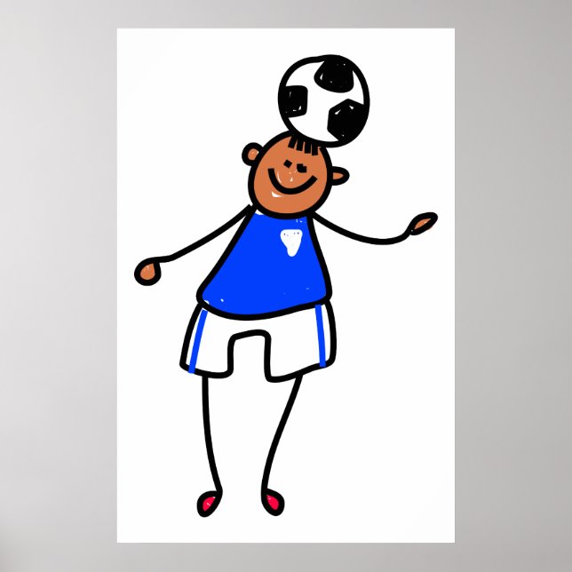 Poster Enfant de football (Devant)