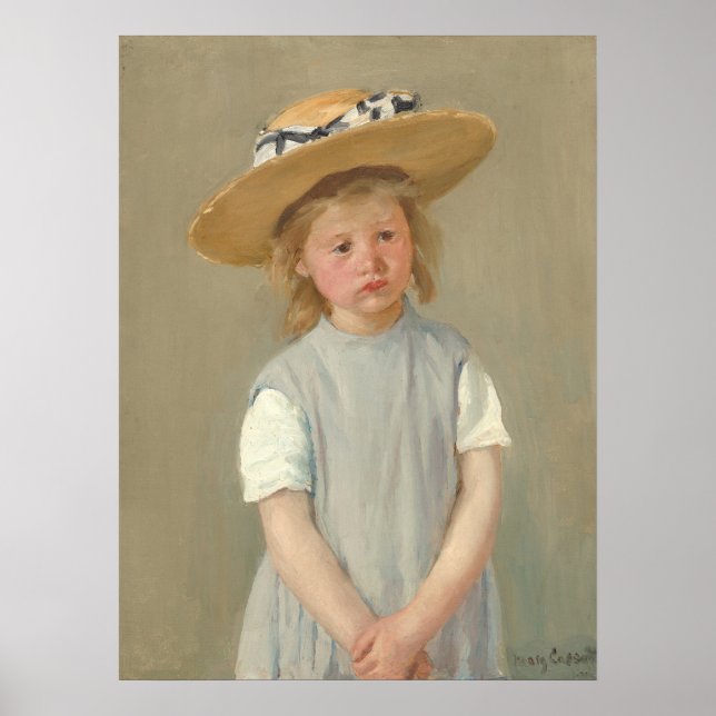 Poster Enfant en Casquette de paille - Mary Cassatt Poste (Devant)