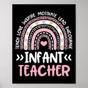 Poster Enfant enseignant mignon teint teint arc-en-ciel g
