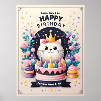 Poster Enfant Fille anniversaire
