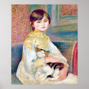 Poster Enfant Renoir avec chat (Julie Manet) CC1242