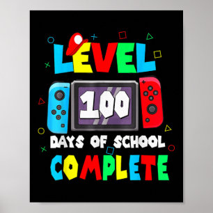 Poster Enfants 100ème De L'École Chemise Niveau 100 Jours