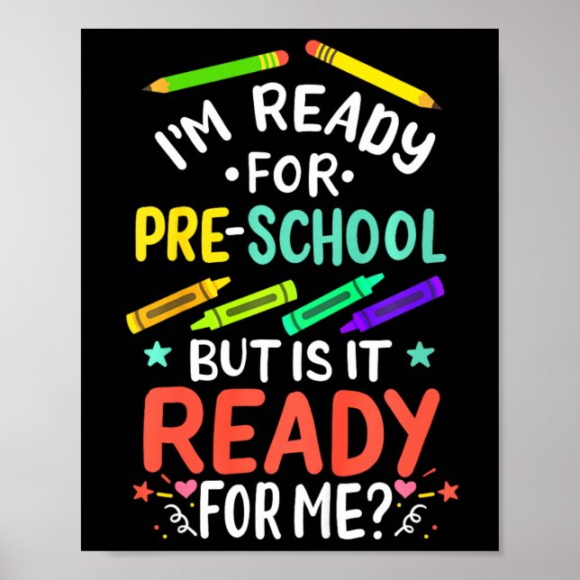 Poster Enfants 1er jour de maternelle Pré-K 1er jour de l (Devant)