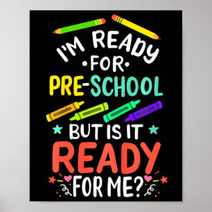 Poster Enfants 1Er Jour De Préscolaire Pré-k Premier Jour