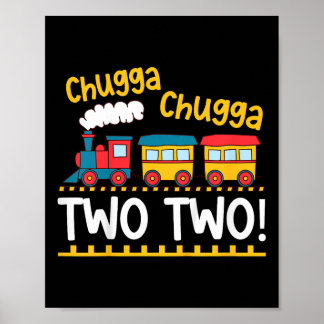 Poster Enfants 2e anniversaire Boy Train Chugga Chugga De