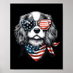 Poster Enfants 4 juillet avec Cavalier King Charles Spani