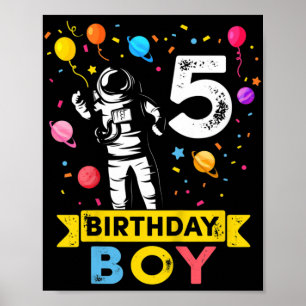Poster Enfants 5 ans garçon astronaute 5 ans garçon