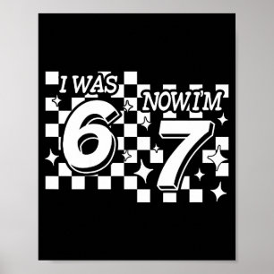 Poster Enfants à carreaux J'avais 6 ans maintenant j'ai 7