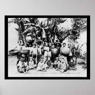 Poster Enfants à Saigon, Vietnam du Sud 1901