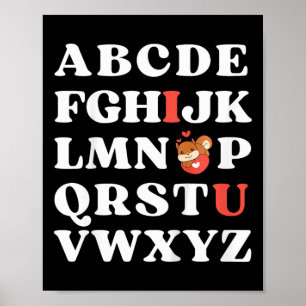 Poster Enfants Abc I Love You Enfants Écureuil Saint-Vale
