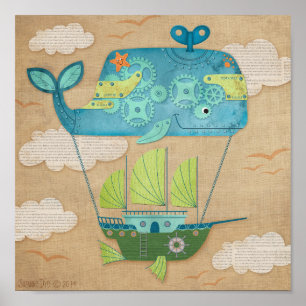 Poster Enfants Baleine Nursery Art Imprimer